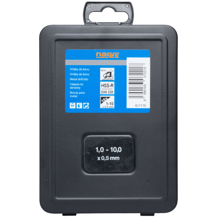 Sada vrtáků do kovu Narex HSS-R 19 ks 00617170