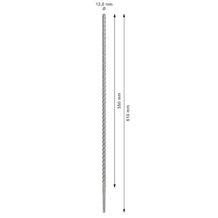 Vrták do kladiv Bosch PRO SDS-Plus-5X - 12 x 550 x 610 mm 2608836620 - 6 Vrták do kladiv Bosch PRO SDS-Plus-5X - 12 x 550 x 610 mm 2608836620 - 6
