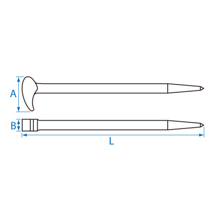Páčidel s oblou hlavou L 405 mm King Tony 9TK316 - 2