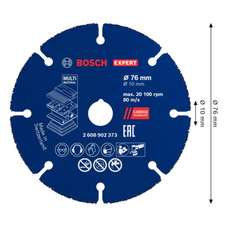 Víceúčelový řezný kotouč Bosch Expert Carbide Multi Wheel 76 mm 2608902373 - 6