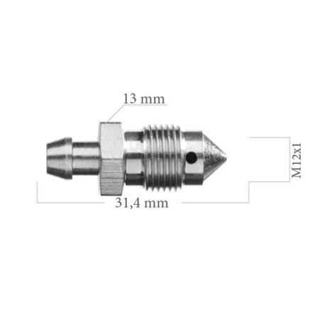 Odvzdušňovací šroub M12x1 L=31,4 mm 5-300-0040