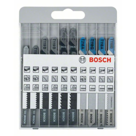Sada pilových plátků pro kmitací pily Bosch Basic for Metal and Wood 10 dílů 2607010630