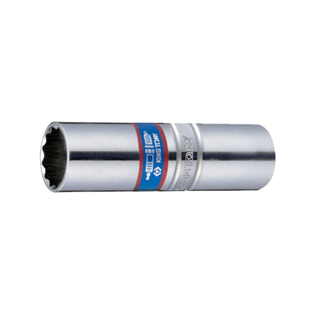 Hlavice nástrčná s přídržnou pružinou na zapalovací svíčky King Tony 3/8 CrV 12 hran, 14mm 36A014