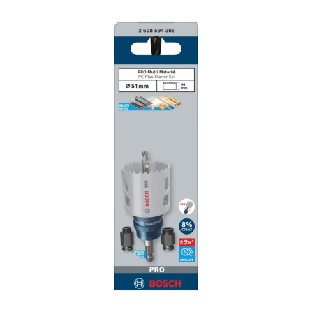 Startovací sada děrovky 51 mm Bosch PRO MultiMaterial PC Plus 2608594388 - 2 Startovací sada děrovky 51 mm Bosch PRO MultiMaterial PC Plus 2608594388 - 2