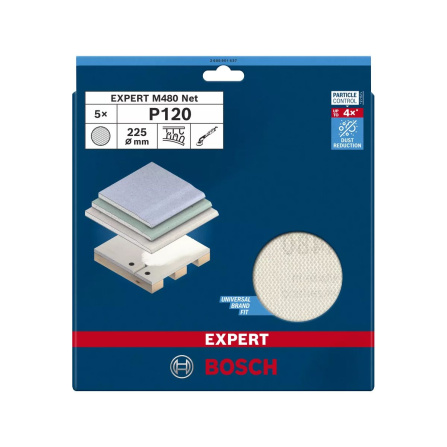 Sada brusných mřížek Bosch Expert M480 225 mm 5ks P120 2608901637 - 3
