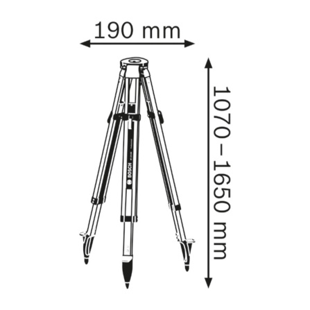 Hliníkový stativ Bosch RRO BT 170HD 0601091B00 - 4 Hliníkový stativ Bosch RRO BT 170HD 0601091B00 - 4
