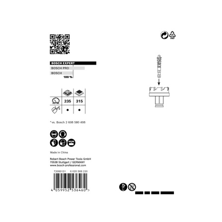 Pila vykružovací/děrovka Bosch Expert 51 mm Sheet Metal PC Plus 2608900500 - 6