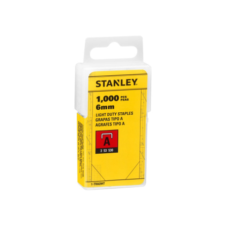 Sponky do sponkovačky Stanley typ A 6 mm 1000 ks 1-TRA204T