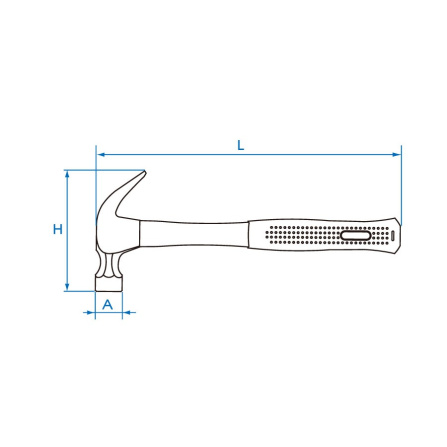 Kladivo tesařské sklolaminátové L 380 mm King Tony 7861-24 - 2