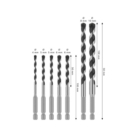 Sada vrtáků Bosch PRO HEX-5 7ks 2608707005 - 6