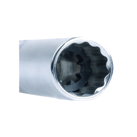 Hlavice nástrčná s gumovou objímkou na zapalovací svíčky King Tony 3/8 CrV 12 hran, 14mm 36B014 - 3