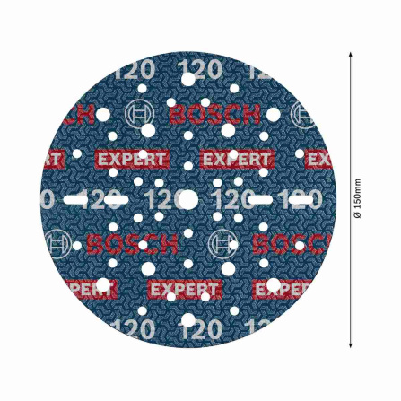 Brusný kotouč Bosch Expert O780 s fólií 6 ks 150 mm P120 2608902442 - 6