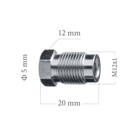 5-100-104 Šroubení 104 pro brzdovou trubku, M12x1/4,75/L20 mm-2 5-100-104 Šroubení 104 pro brzdovou trubku, M12x1/4,75/L20 mm-2