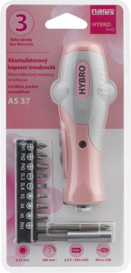 Aku šroubovák Narex AS 37 HYBRO Lady 65406028 - 5