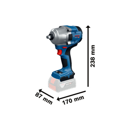 Aku rázový utahovák Bosch PRO GDS 18V-780 bez baterií 06019P4003 - 8