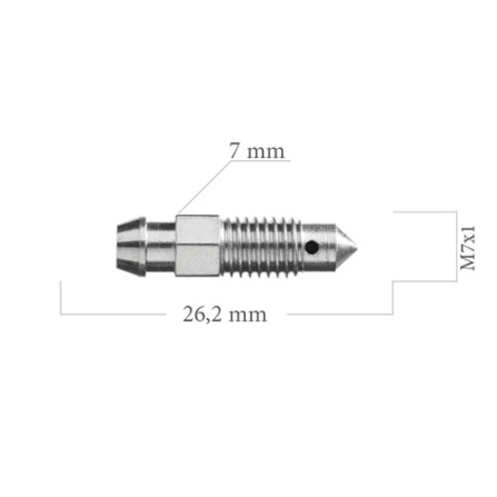 Odvzdušňovací šroub M7x1 L=26,2 mm 5-300-0053X