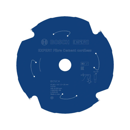 Pilový kotouč Bosch Expert Fibre Cement Cordless 160x1,8/1,2 mm, 4 zuby 2608902199 Pilový kotouč Bosch Expert Fibre Cement Cordless 160x1,8/1,2 mm, 4 zuby 2608902199
