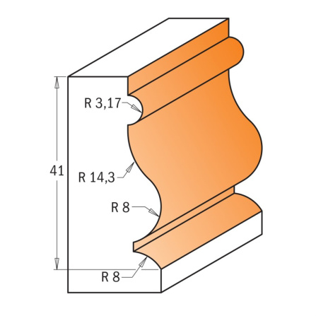 Fréza multiprofilová s ložiskem CMT C95590211